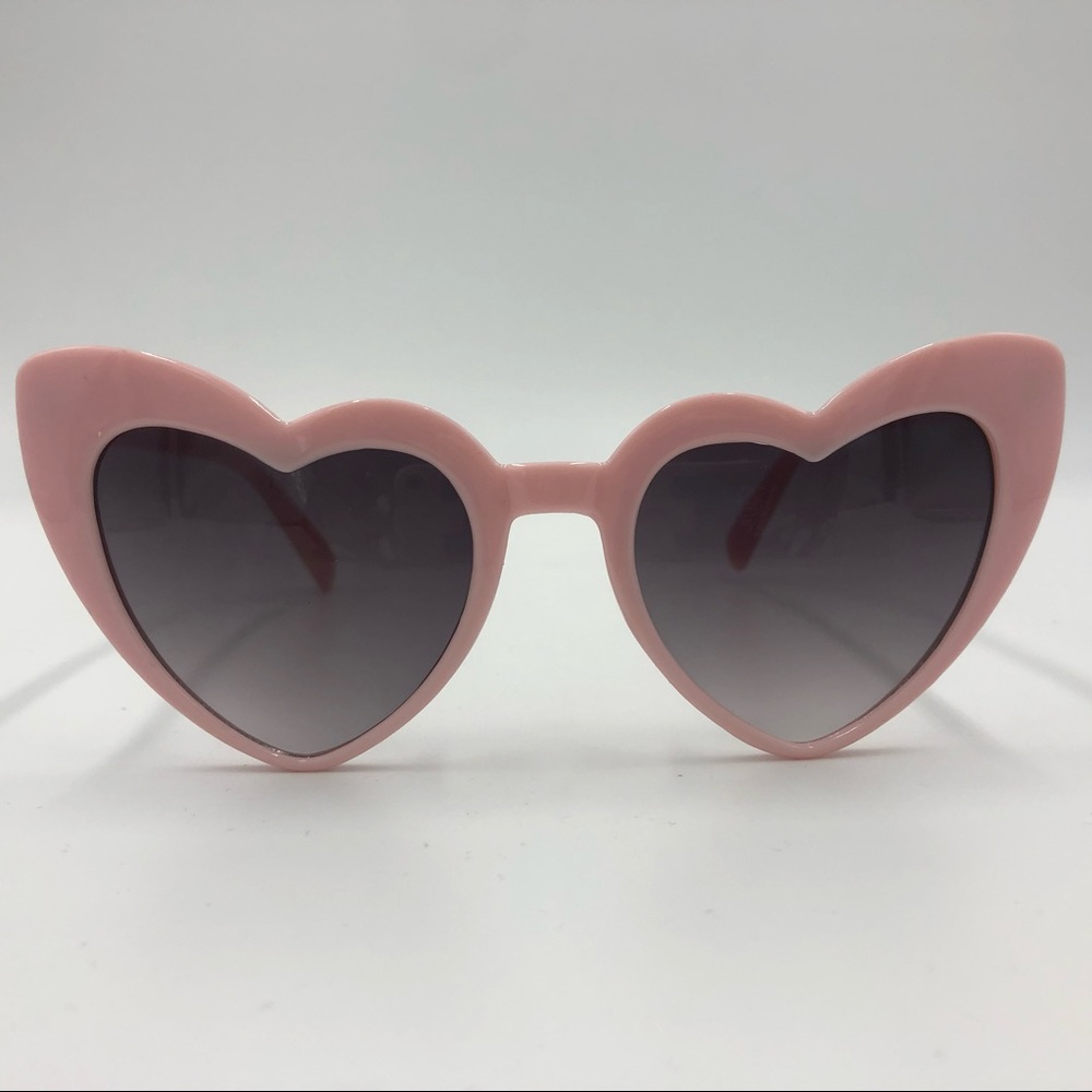 Light  Pink Pointy Heart Sunglasses